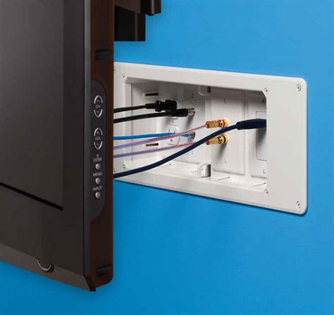 tv box electrical|recessed outlet box for tv.